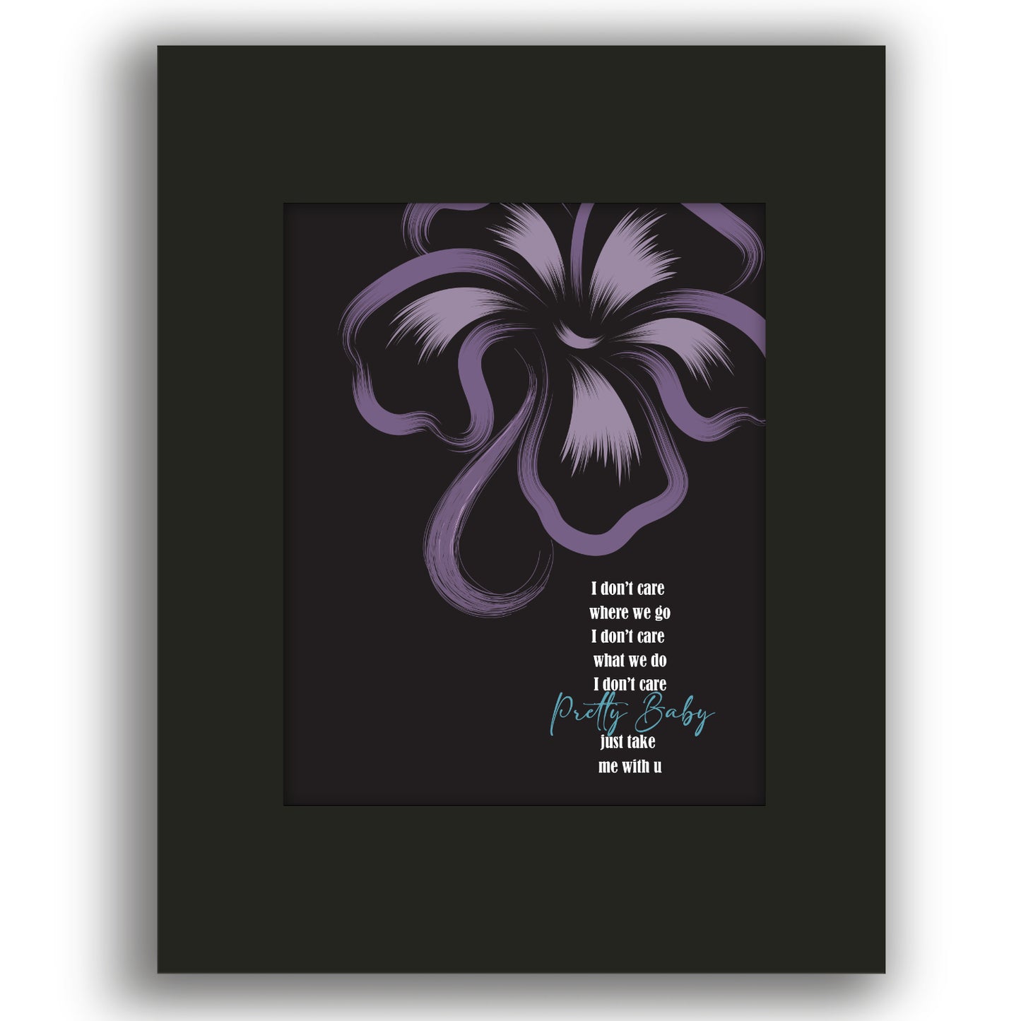 Take Me With U by Prince - Song Lyrics Wall Art Print Rock Music Poster