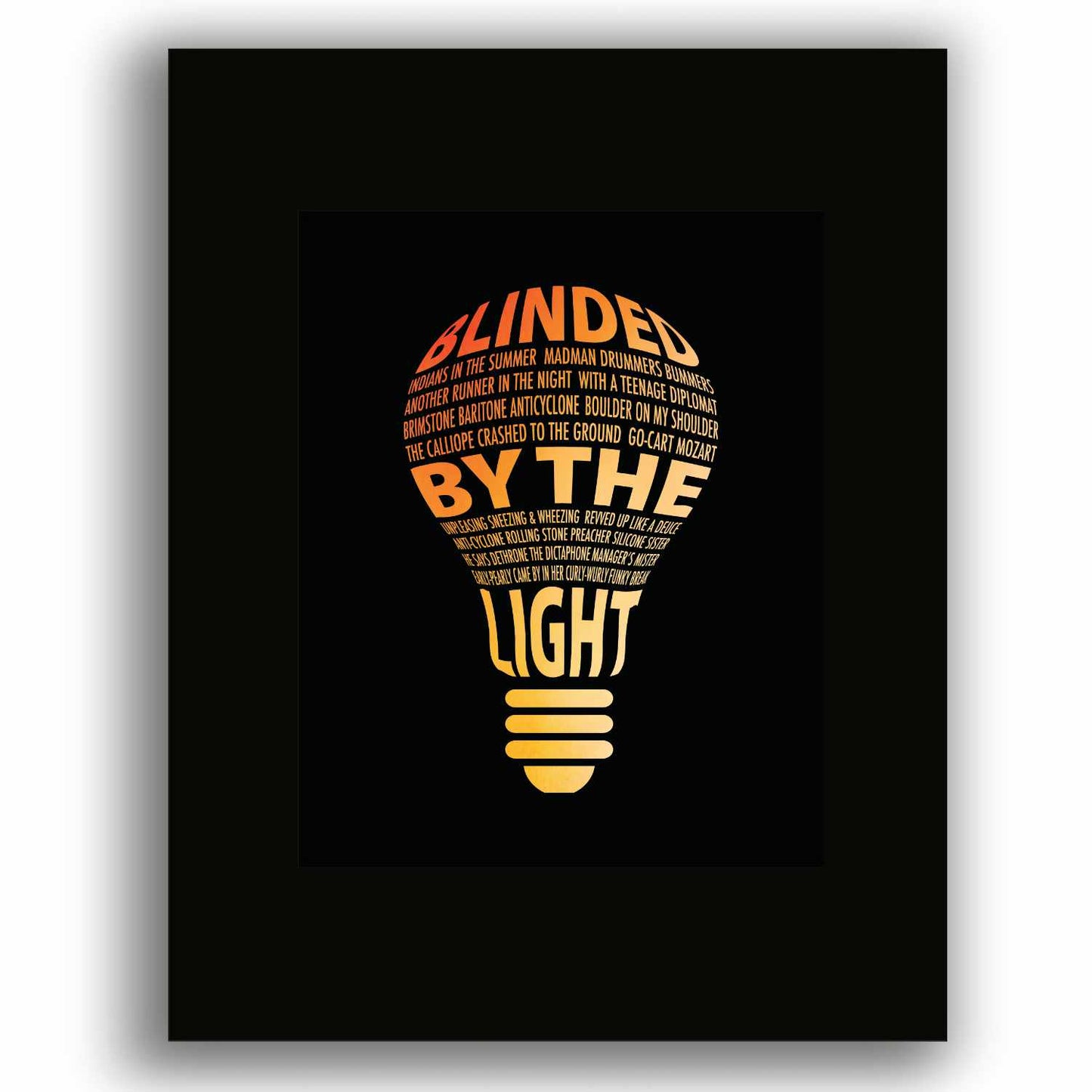 Blinded by the Light by Manfred Mann's Earth Band - 70s Rock Music Print