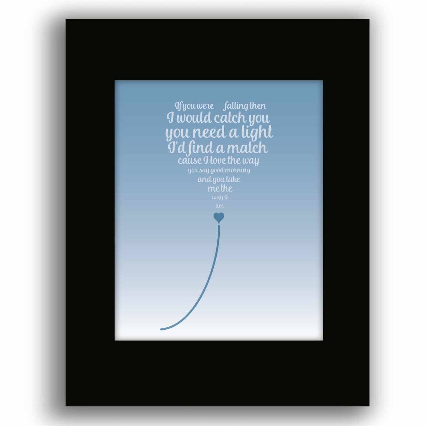 The Way I Am, Ingrid Michaelson - Wedding Pop Song Lyric Art Song Lyrics Art Song Lyrics Art 8x10 Black Matted Print