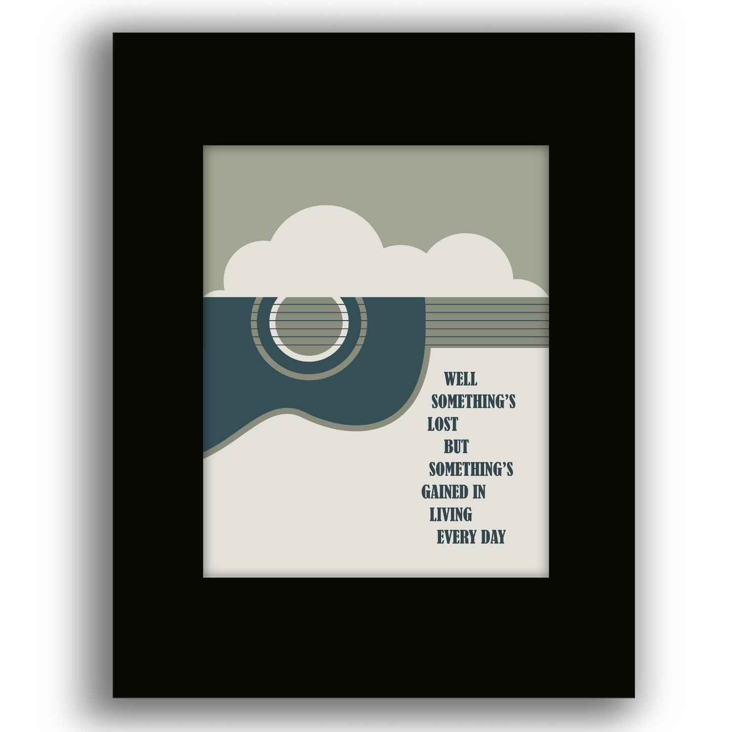 Both Sides by Joni Mitchell - 60s Song Lyric Wall Art Print