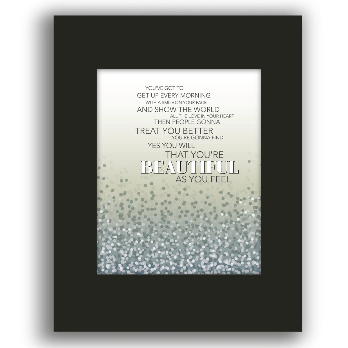 Beautiful by Carole King - 70s Love Song Lyrics Art Print