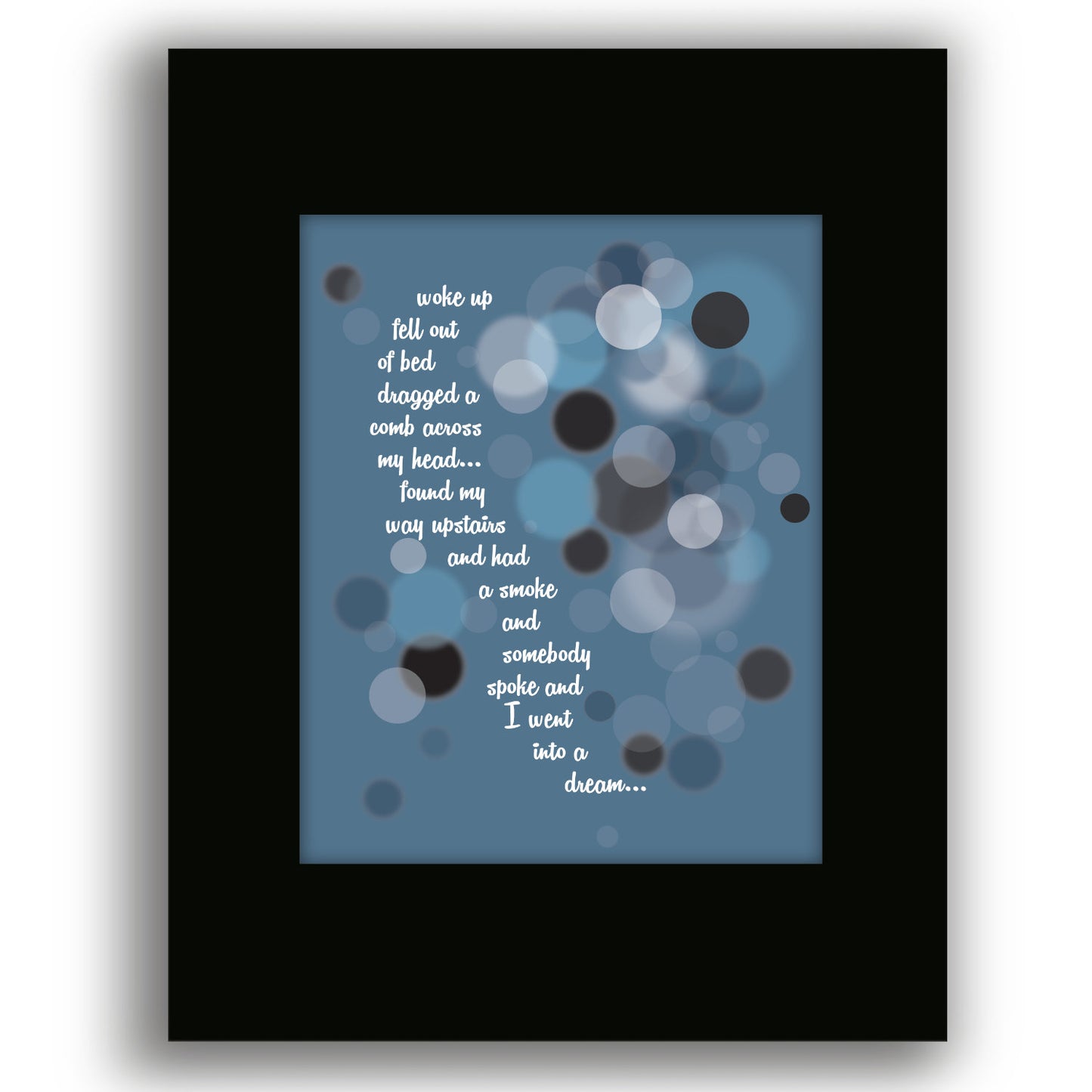A Day in the Life by the Beatles - Song Lyric Art Print