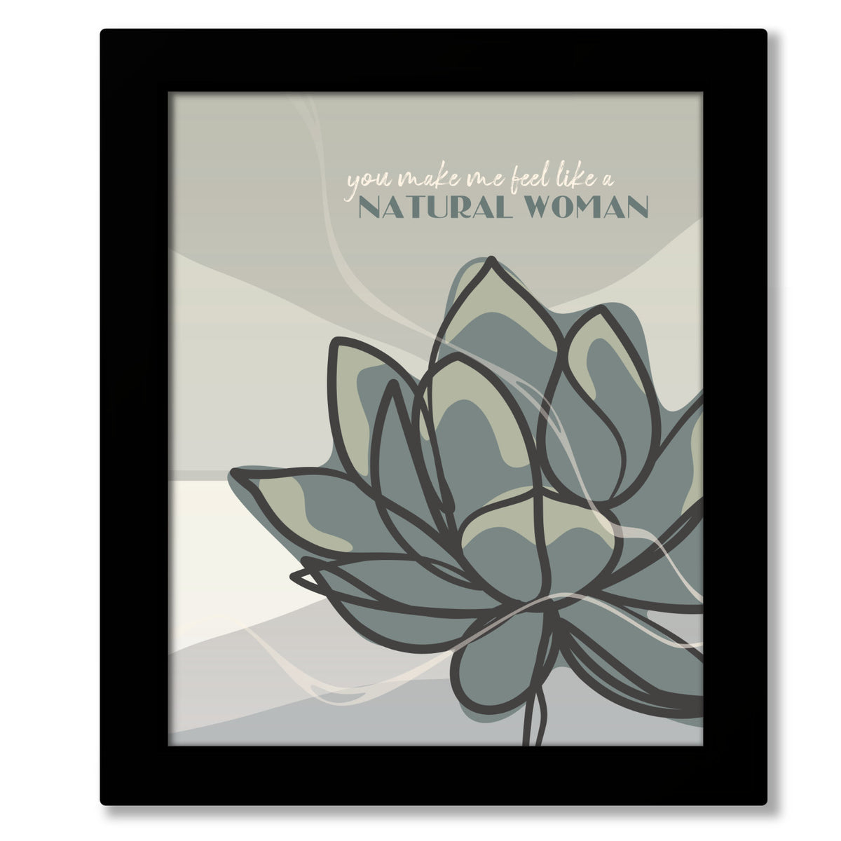 Natural Woman by Carole King - Song Lyric Soft Rock Inspired Art