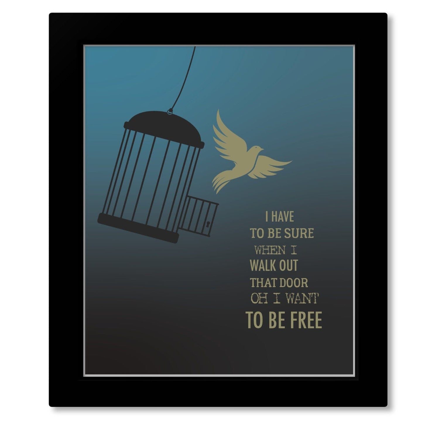 I Want to Break Free by Queen - Lyric Inspired Wall Art Rock Music Print Song Lyrics Art Song Lyrics Art 8x10 Framed Print (without mat) 