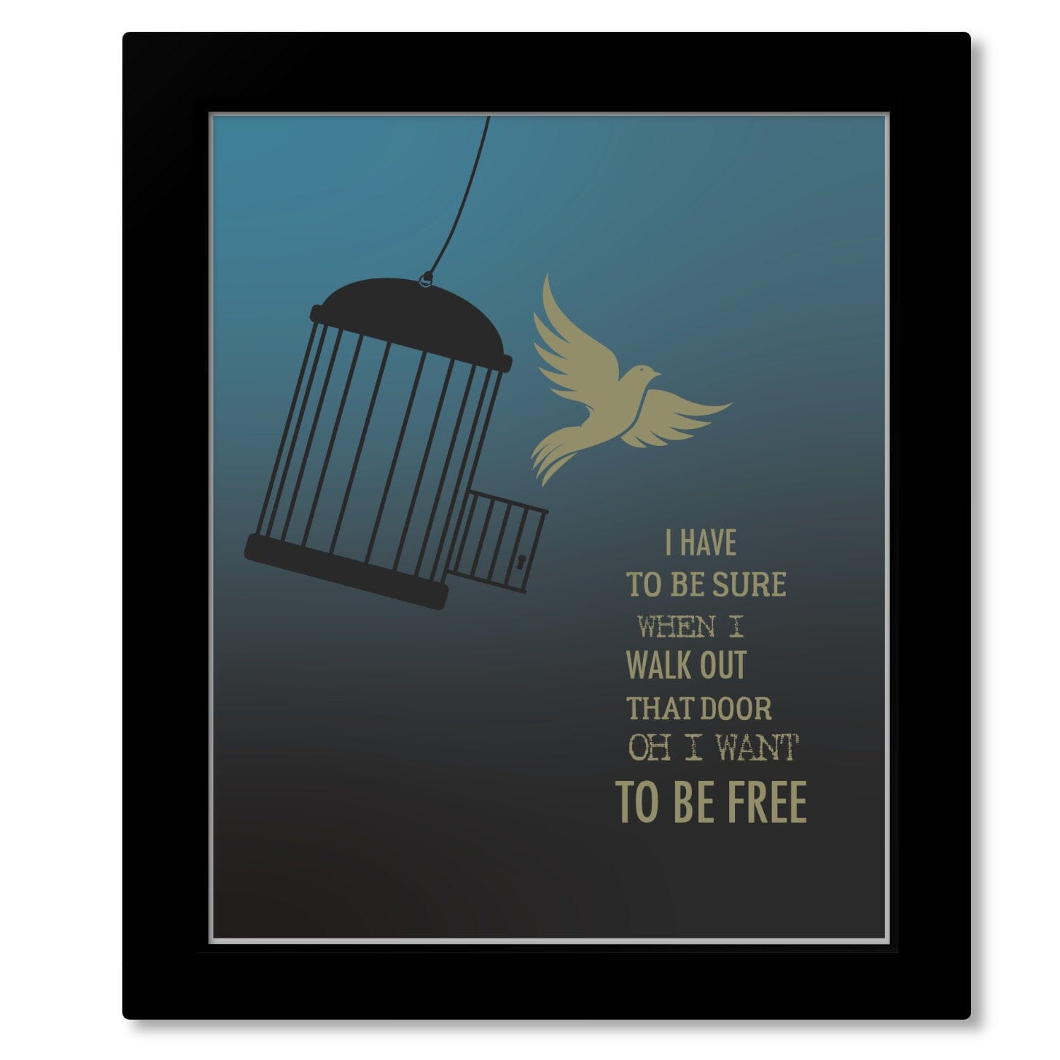 I Want to Break Free by Queen - Lyric Inspired Wall Art Rock Music Print Song Lyrics Art Song Lyrics Art 8x10 Framed Print (without mat) 