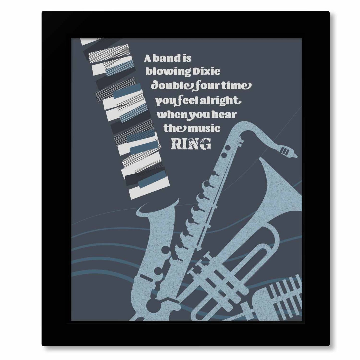 Sultans of Swing by Dire Straits - 70s Song Lyrics Art Print Song Lyrics Art Song Lyrics Art 8x10 Framed Print (without Mat)