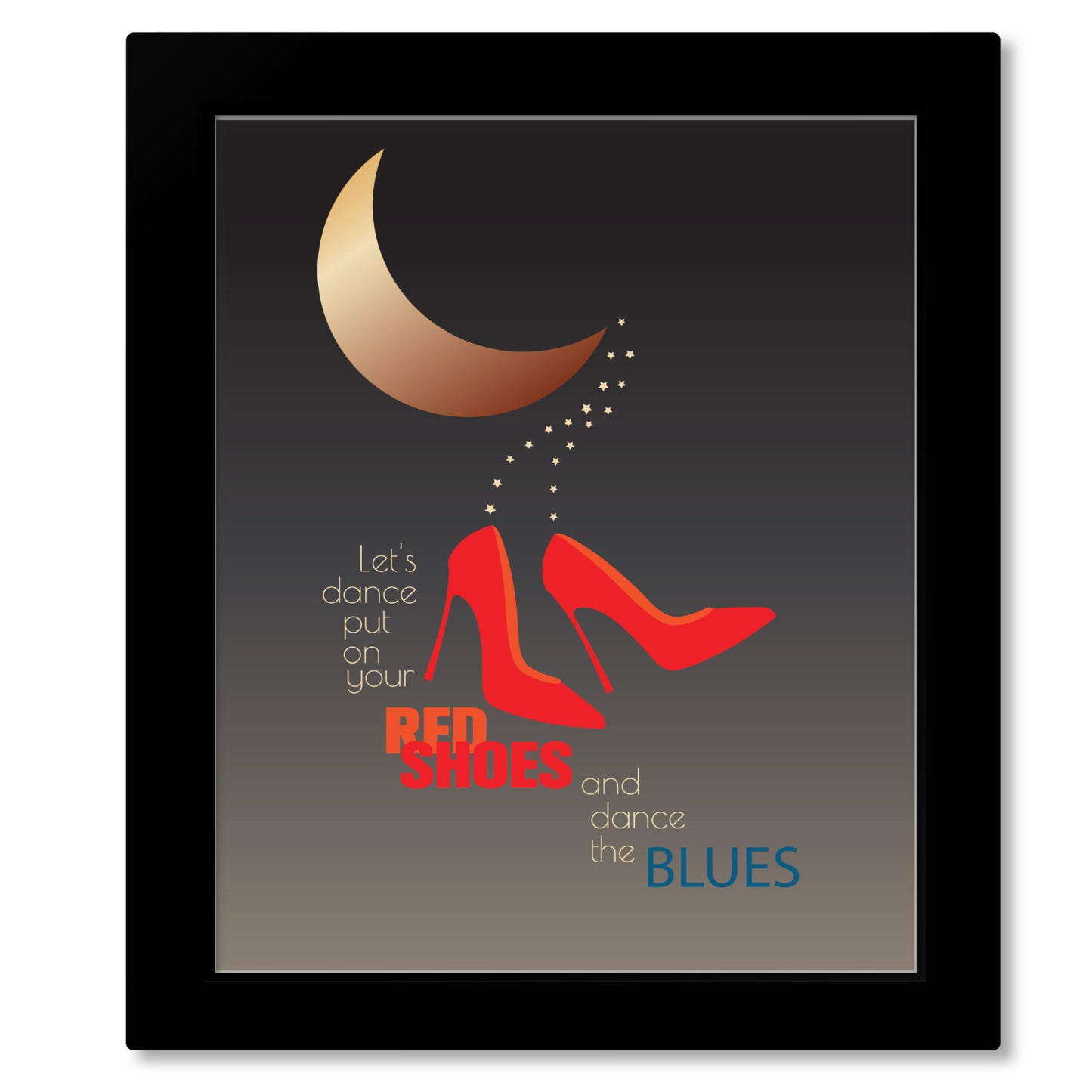 Lets Dance by David Bowie - Wall Decor Print Lyric Song Art