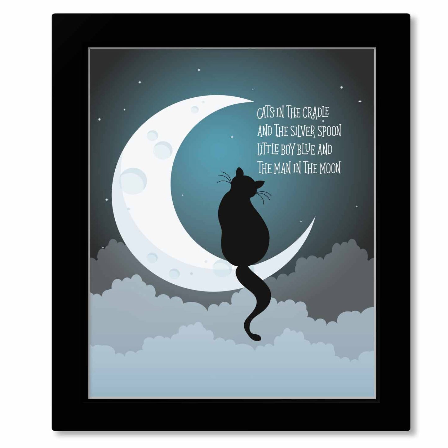 Cats in the Cradle by Harry Chapin - Children's 70s Lyric Art Song Lyrics Art Song Lyrics Art 8x10 Framed Print (without mat)