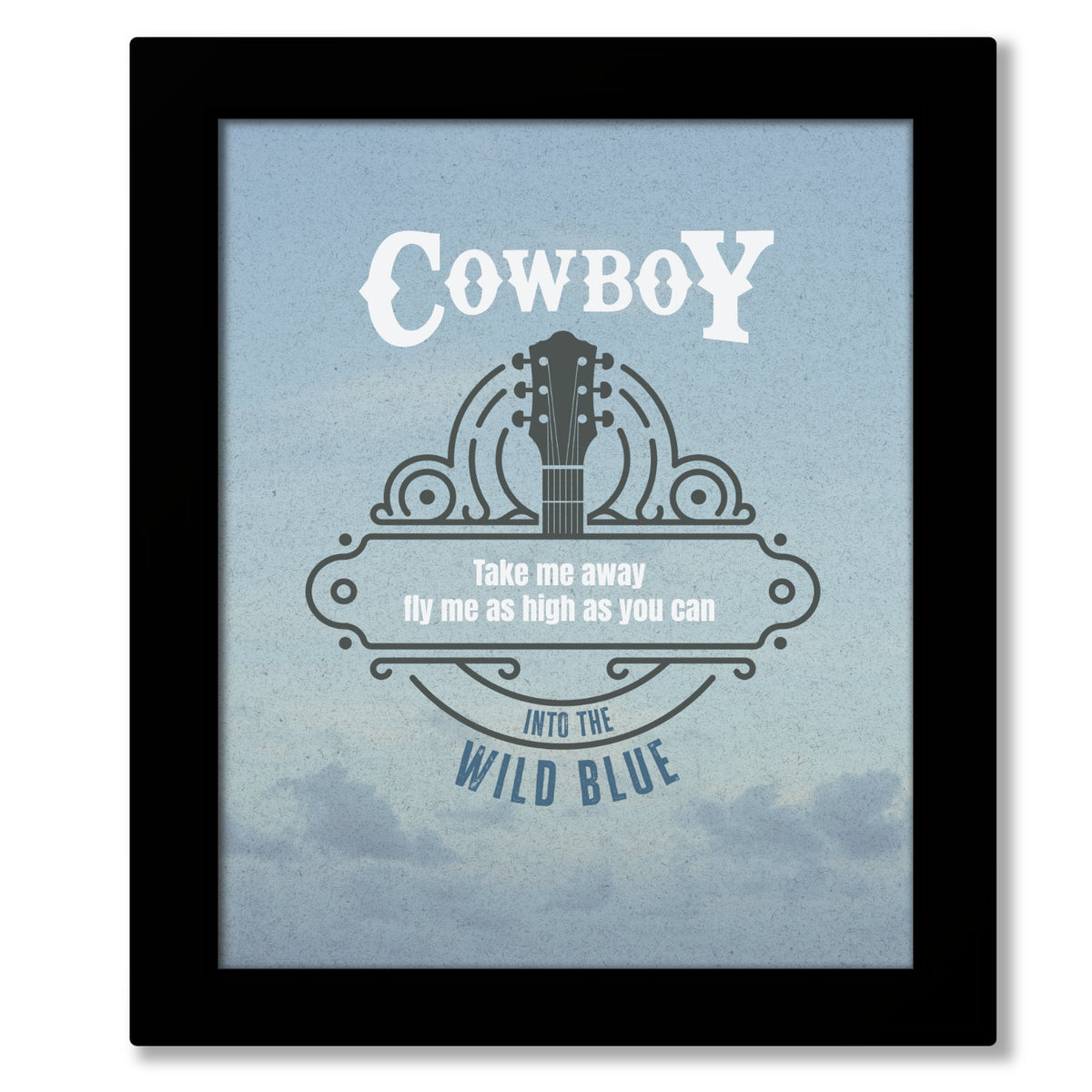 Cowboy Take me Away by the Chicks - Song Lyric Pop Music Art