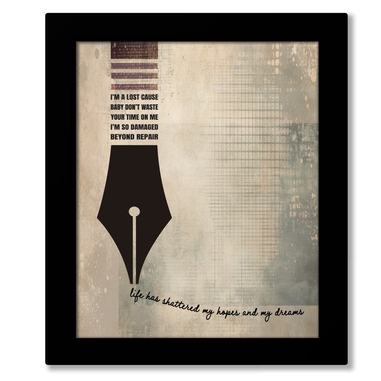 Save Me by Jelly Roll - Song Lyric Wall Art Country Music Gift