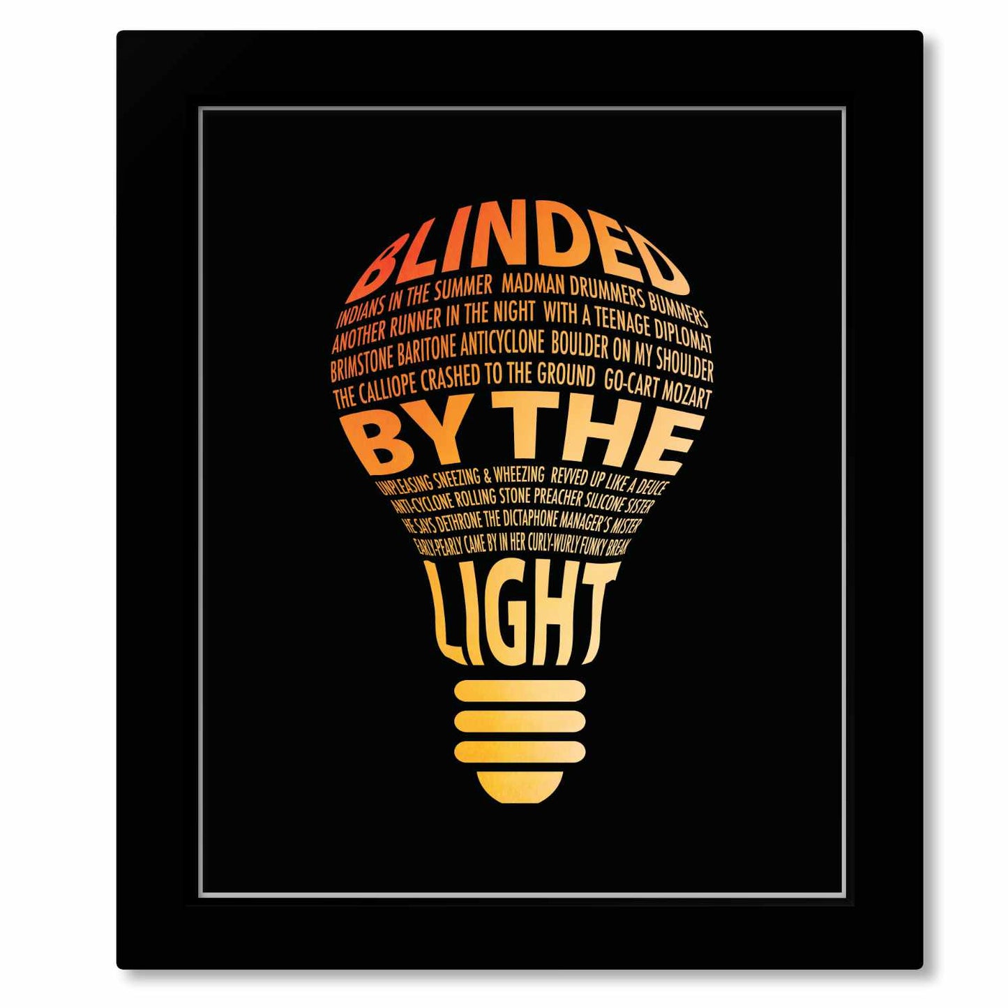Blinded by the Light by Manfred Mann's Earth Band - 70s Rock Music Print
