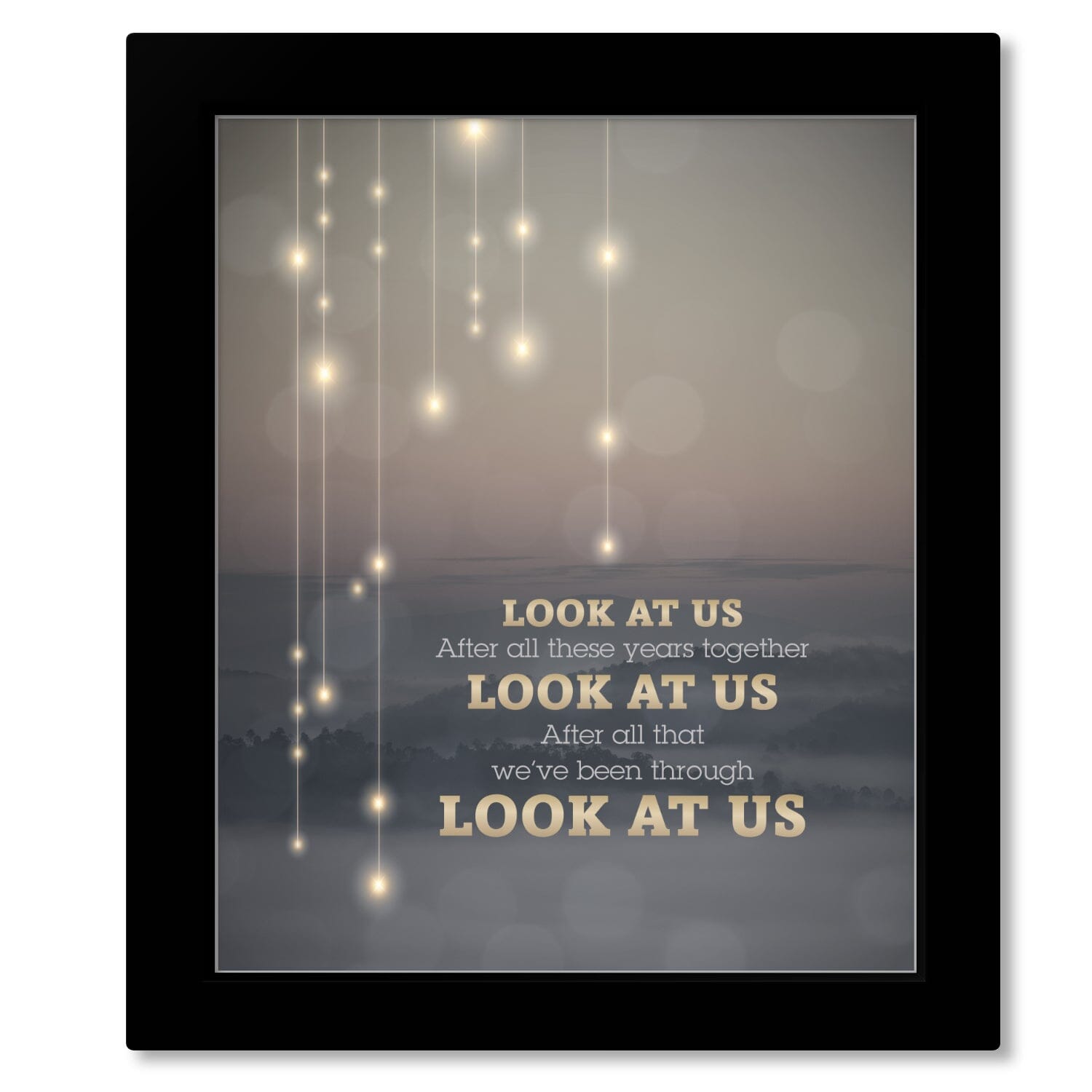 Look at Us by Vince Gill - Pop Country Song Art Song Lyrics Art Song Lyrics Art 8x10 Framed Print without Mat 