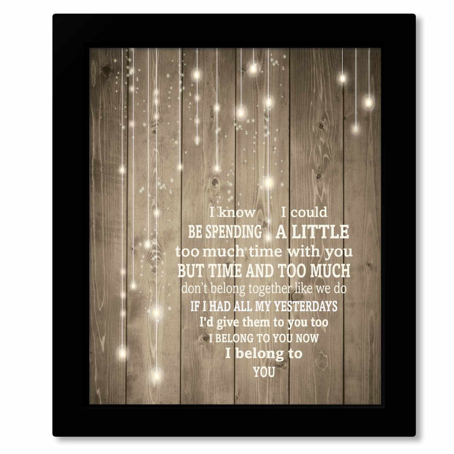 I Belong to You by Brandi Carlile - Song Lyric Art Print Song Lyrics Art Song Lyrics Art 8x10 Black Matted Print