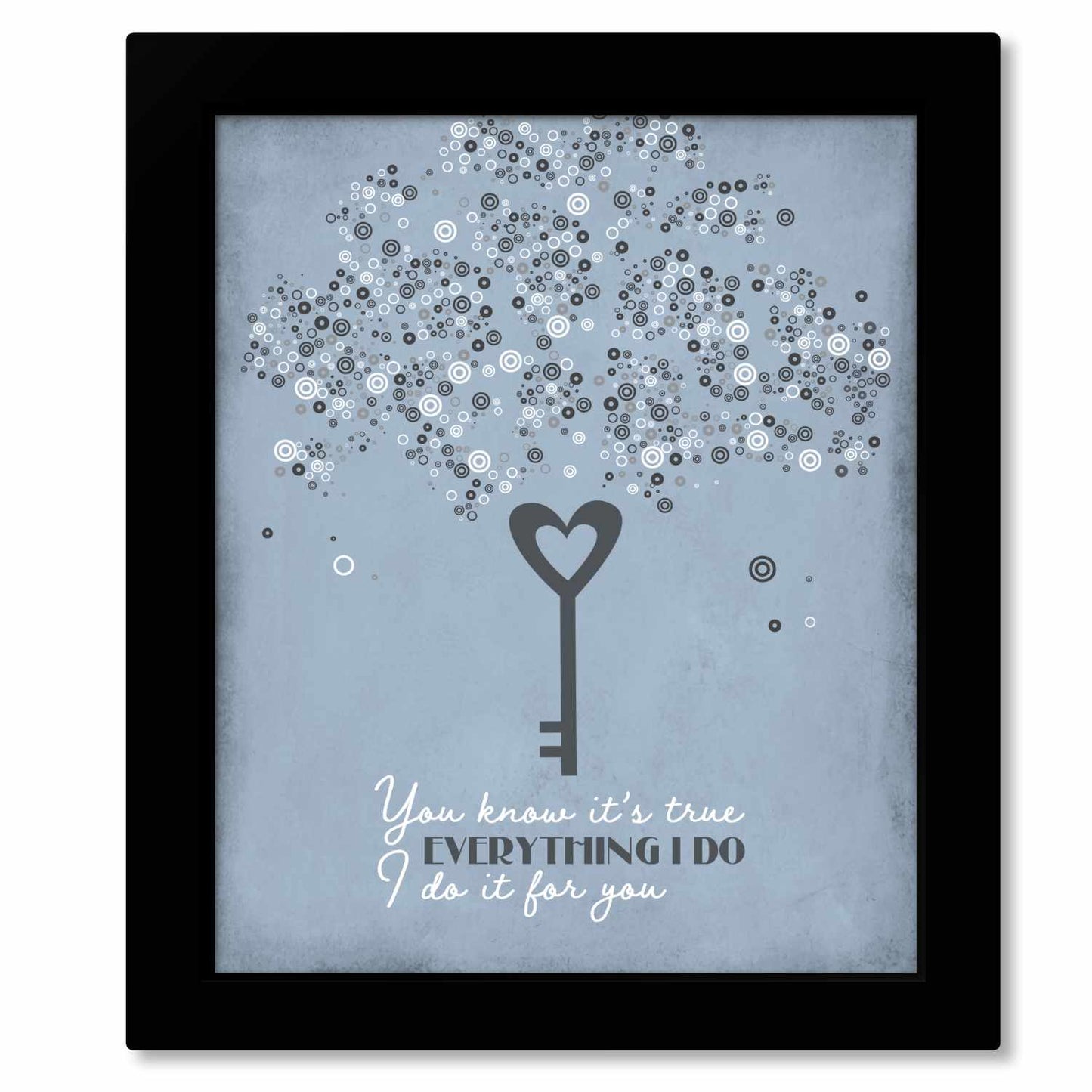 Everything I Do by Bryan Adam - Songs of Classic Rock Art Song Lyrics Art Song Lyrics Art 8x10 Framed Print (without mat)