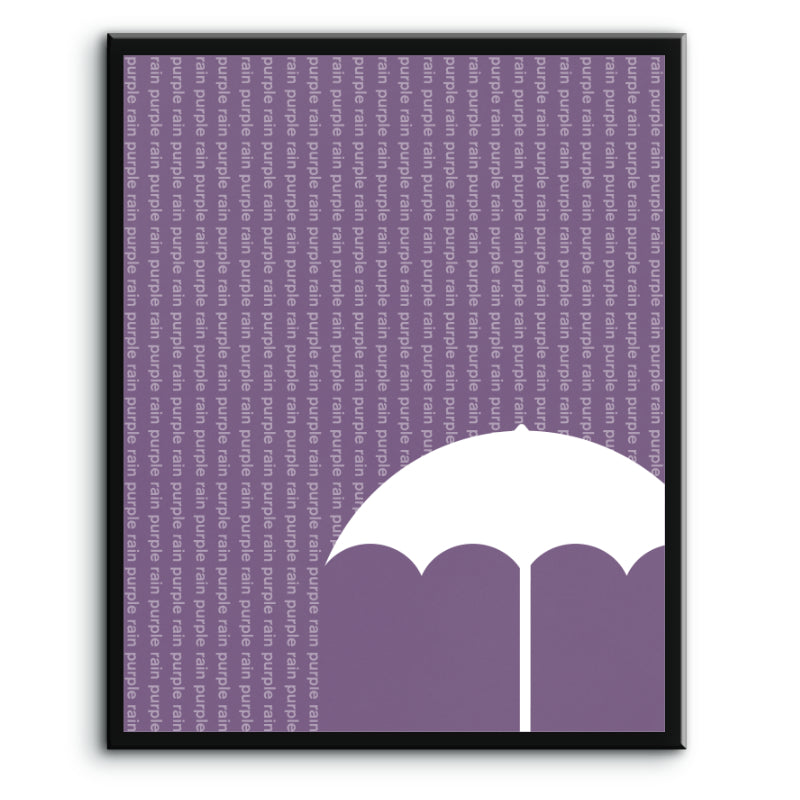 Purple Rain by Prince - Song Lyric Inspired Wall Art Print Poster Canvas Decor Music Memorabilia