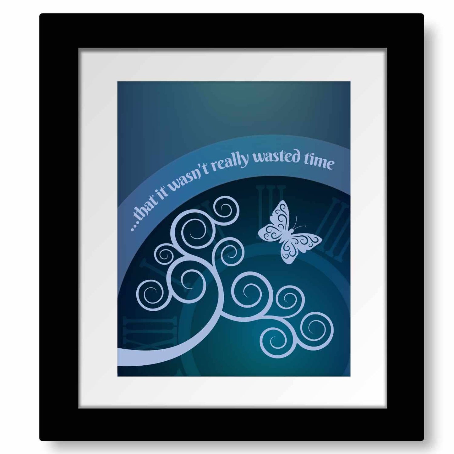 Wasted Time by the Eagles - Song Lyric Modern Art Print Song Lyrics Art Song Lyrics Art 8x10 Matted and Framed Print