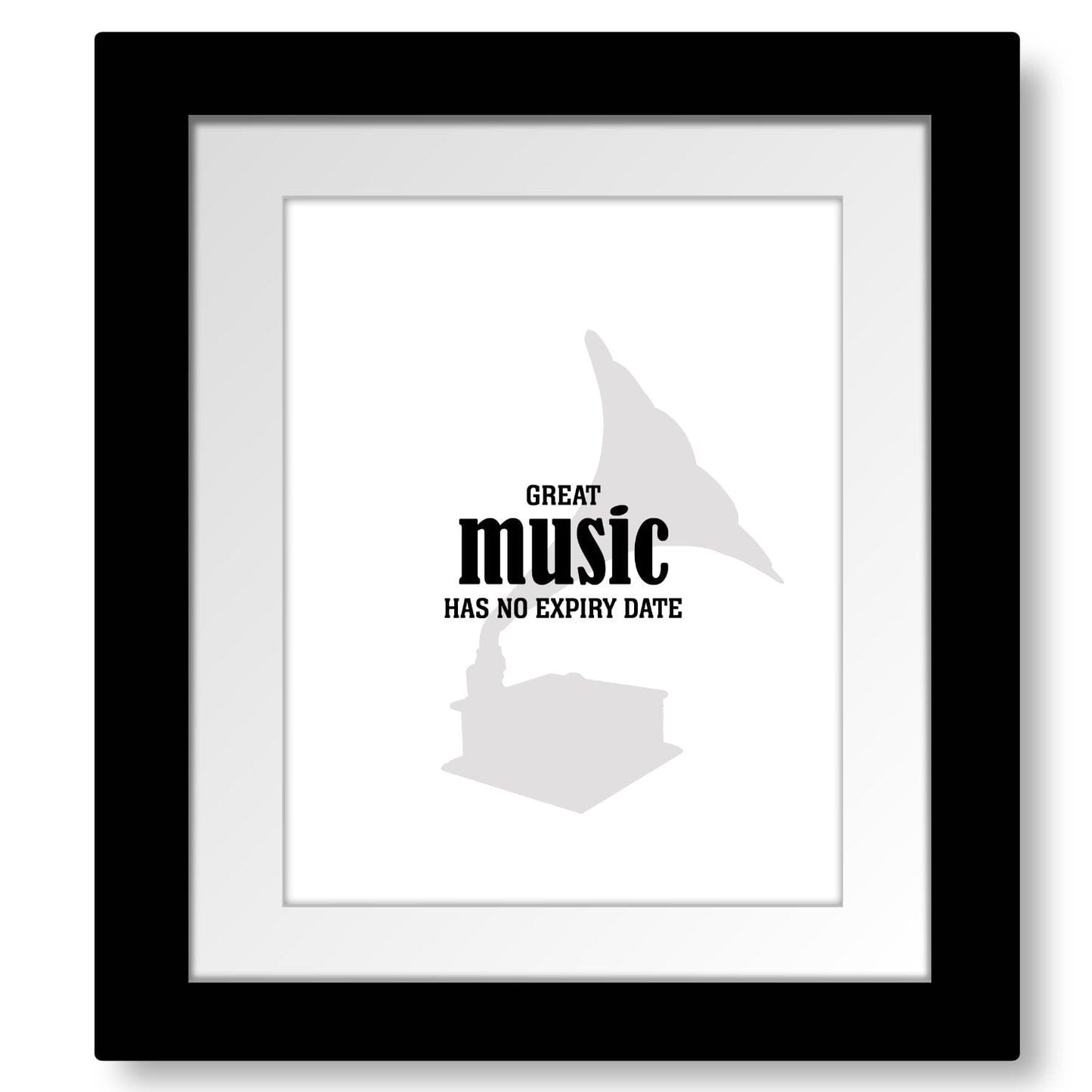 Great Music Has No Expiry Date - Wise and Witty Art Wise and Wiseass Quotes Song Lyrics Art 8x10 Framed and Matted Print