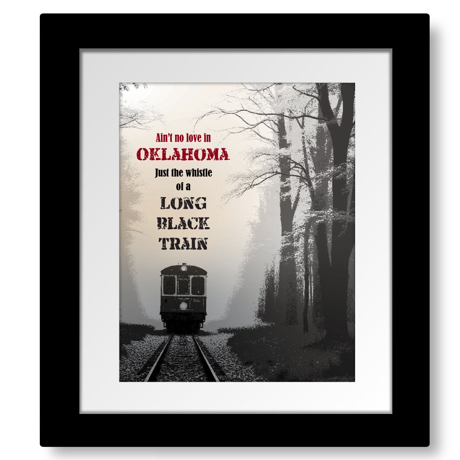 Ain't no Love in Oklahoma by Luke Combs Country Rock Music Poster