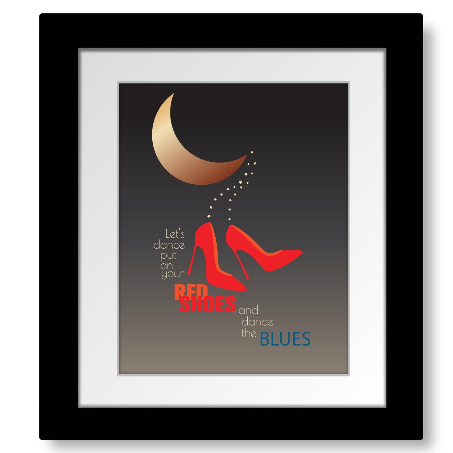 Lets Dance by David Bowie - Wall Decor Print Lyric Song Art
