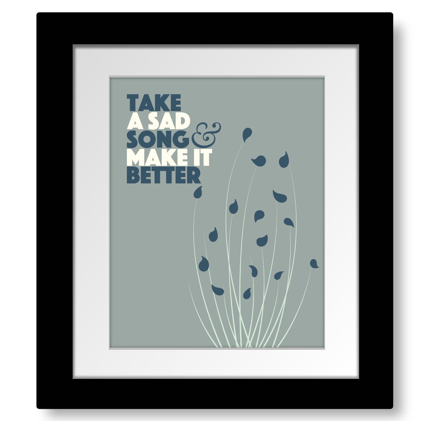 Hey Jude by the Beatles - Inspired Print Song Lyric Art