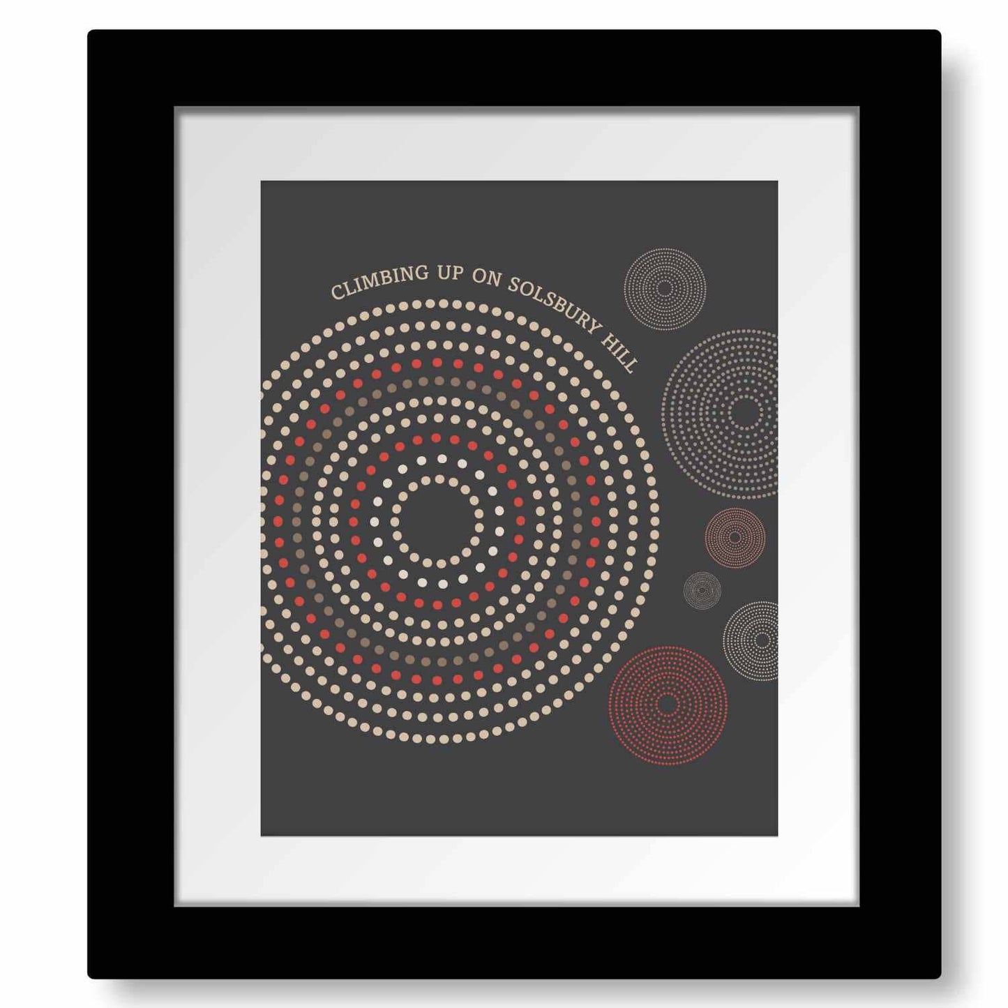 Solsbury Hill by Peter Gabriel - 70s Rock Music Lyric Print Song Lyrics Art Song Lyrics Art 8x10 Matted and Framed Print