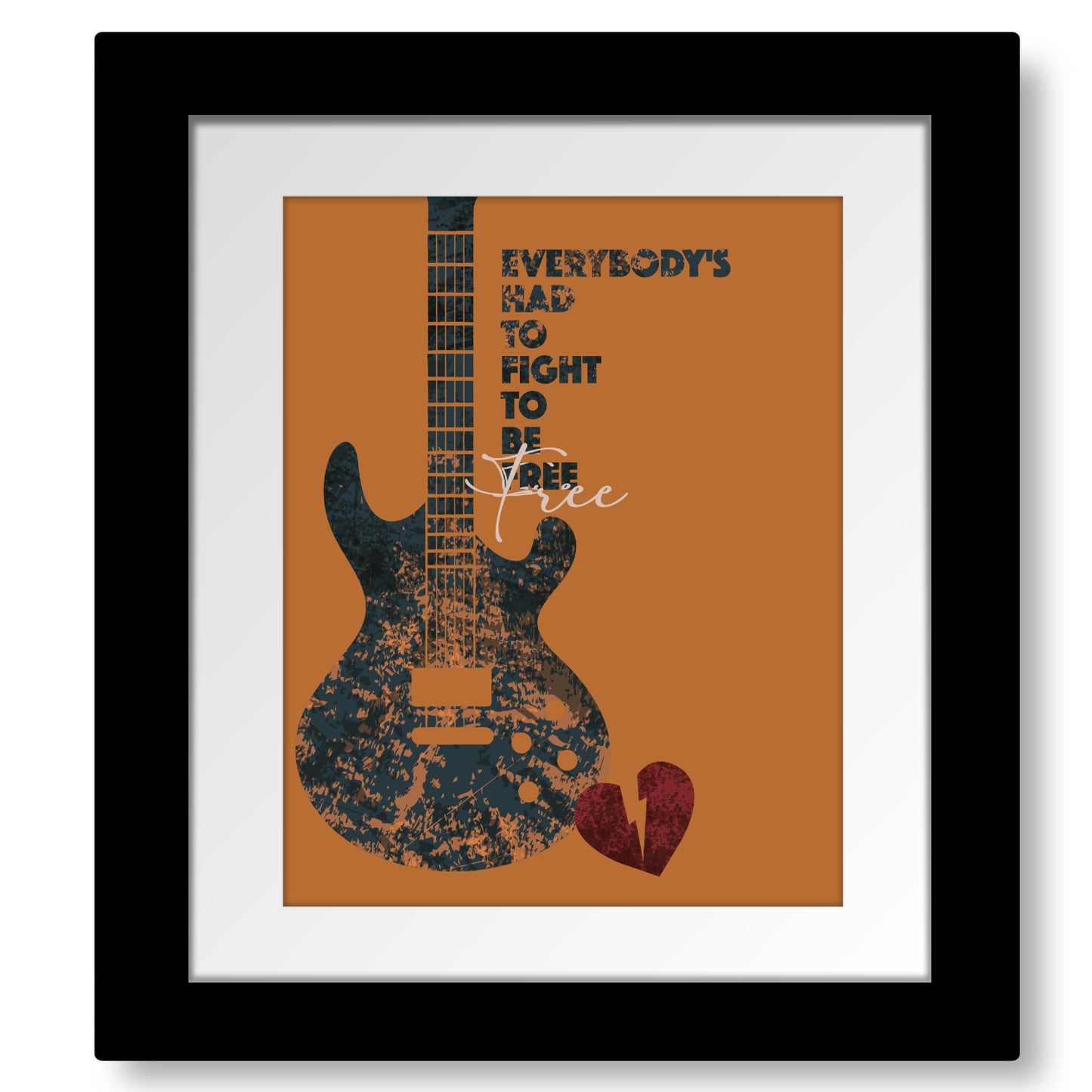 Refugee by Tom Petty - Rock Music Lyrical Poster Wall Art Print