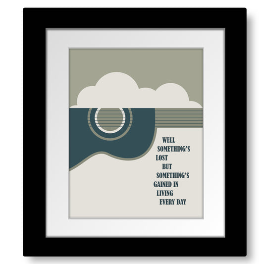 Both Sides by Joni Mitchell - 60s Song Lyric Wall Art Print