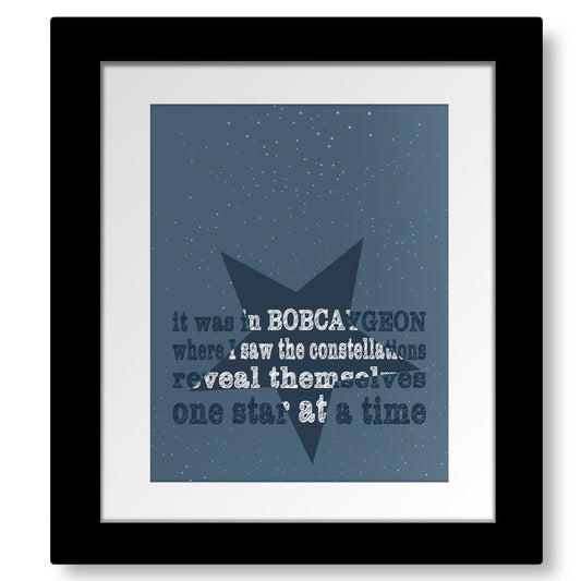 Bobcaygeon by Tragically Hip - Music Poster Song Lyric Art Song Lyrics Art Song Lyrics Art 8x10 White Matted and Framed Print
