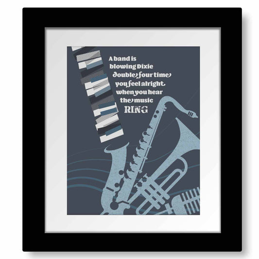 Sultans of Swing by Dire Straits - 70s Song Lyrics Art Print Song Lyrics Art Song Lyrics Art 8x10 Matted and Framed Print