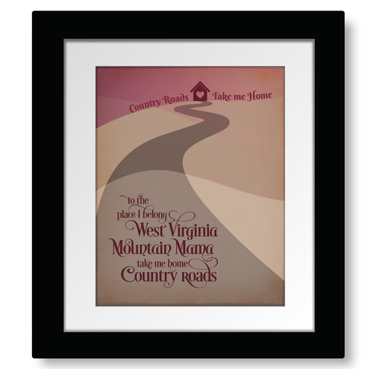 Take Me Home Country Roads by John Denver - 70s Country Art