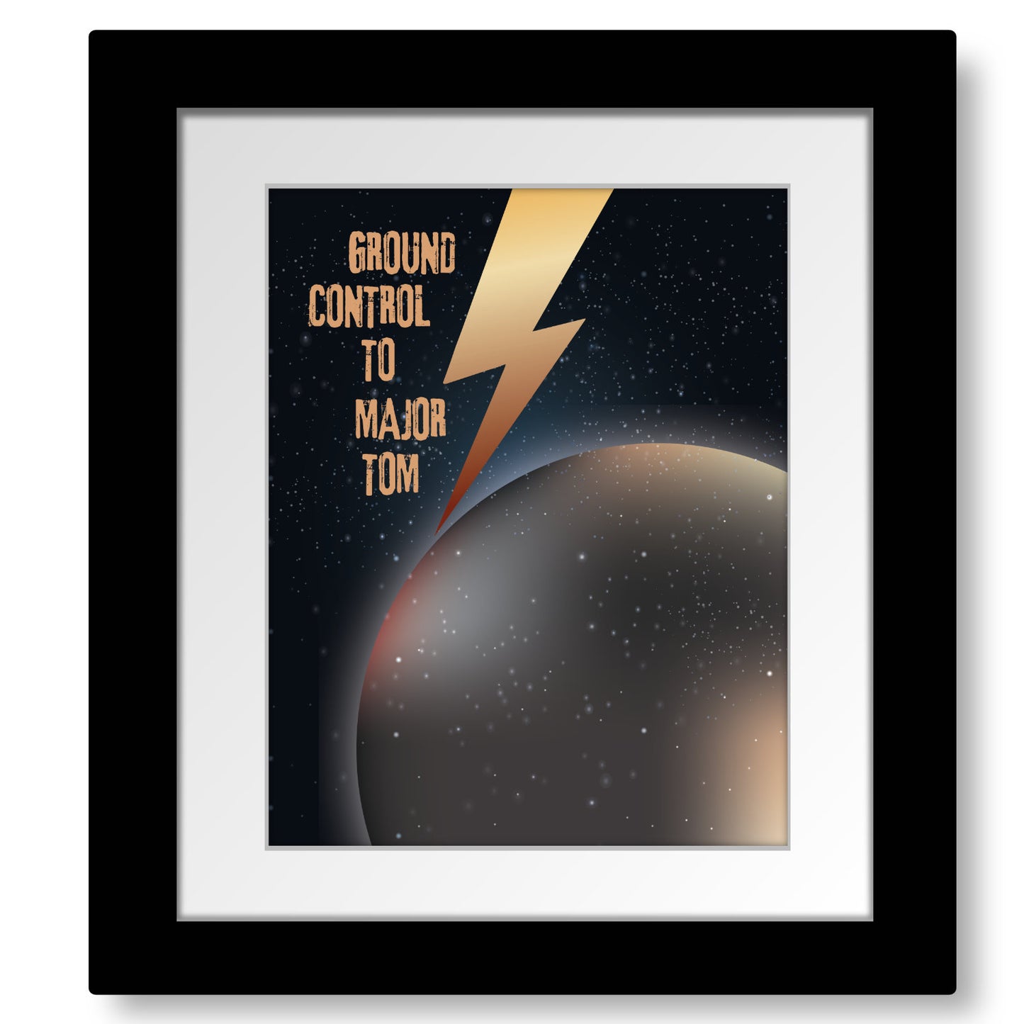 Space Oddity by David Bowie - Song Lyrics Art Print Quote