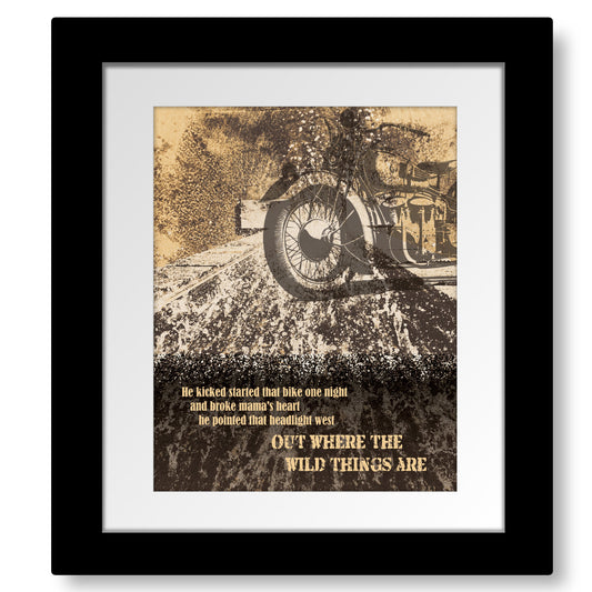 Where the Wild Things Are by Luke Combs - Song Lyric Country Rock Art Print