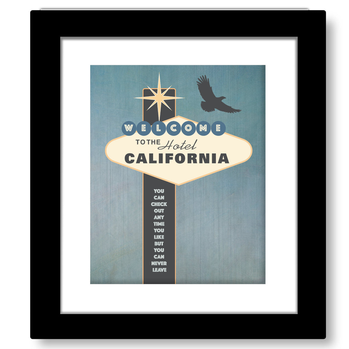 Hotel California by the Eagles - Lyric Inspired Art Print