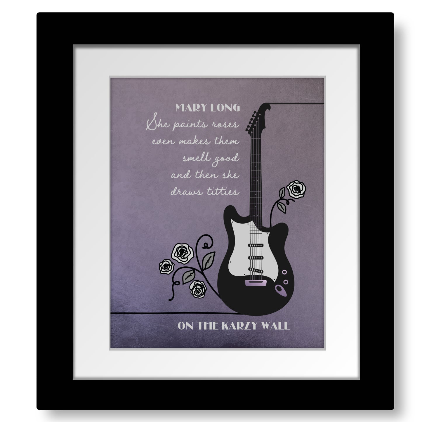 Mary Long by Deep Purple - Lyric Inspired Song Illustration Art Print
