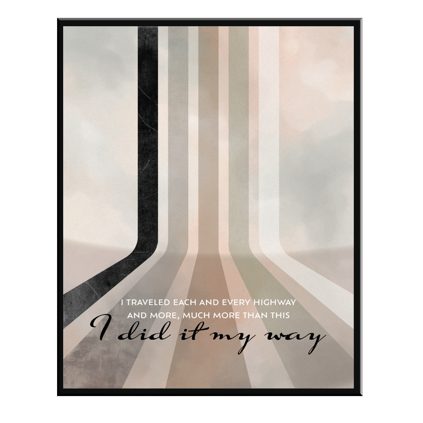 My Way by Frank Sinatra - Vintage Oldies Song Music Wall Art