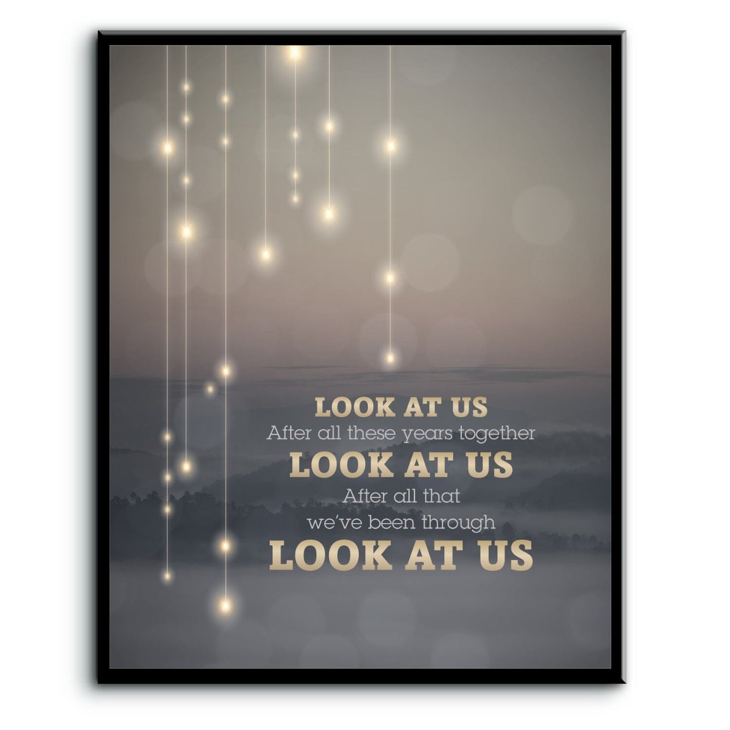 Look at Us by Vince Gill - Pop Country Song Art Song Lyrics Art Song Lyrics Art 8x10 Plaque Mount