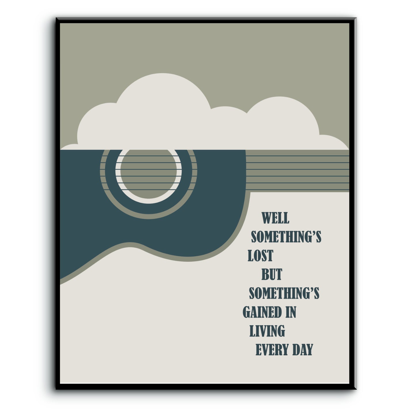 Both Sides by Joni Mitchell - 60s Song Lyric Wall Art Print