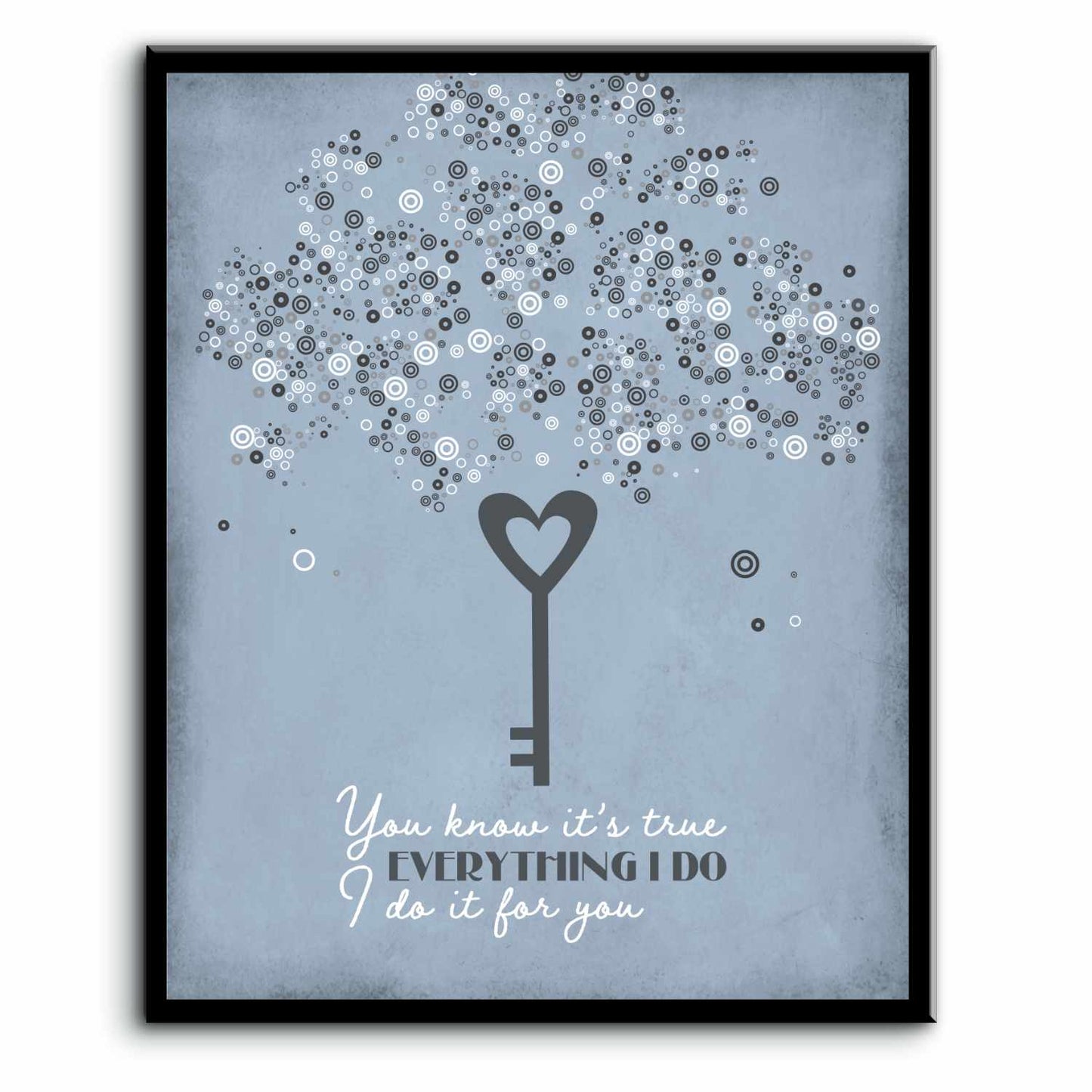 Everything I Do by Bryan Adam - Songs of Classic Rock Art Song Lyrics Art Song Lyrics Art 8x10 Plaque Mount