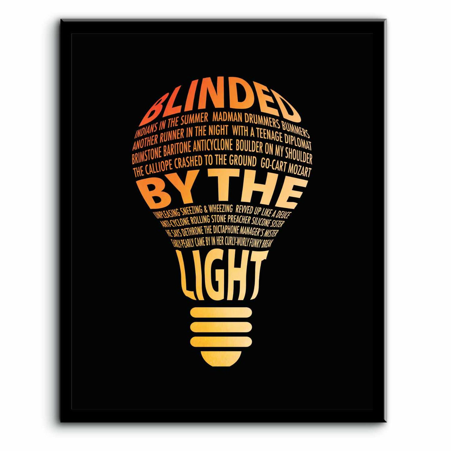 Blinded by the Light by  Manfred Mann's Earth Band - 70s Rock Music Print