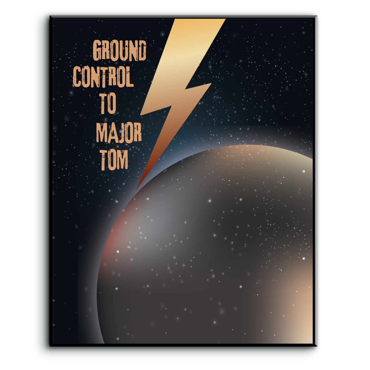Space Oddity by David Bowie - Song Lyrics Art Print Quote