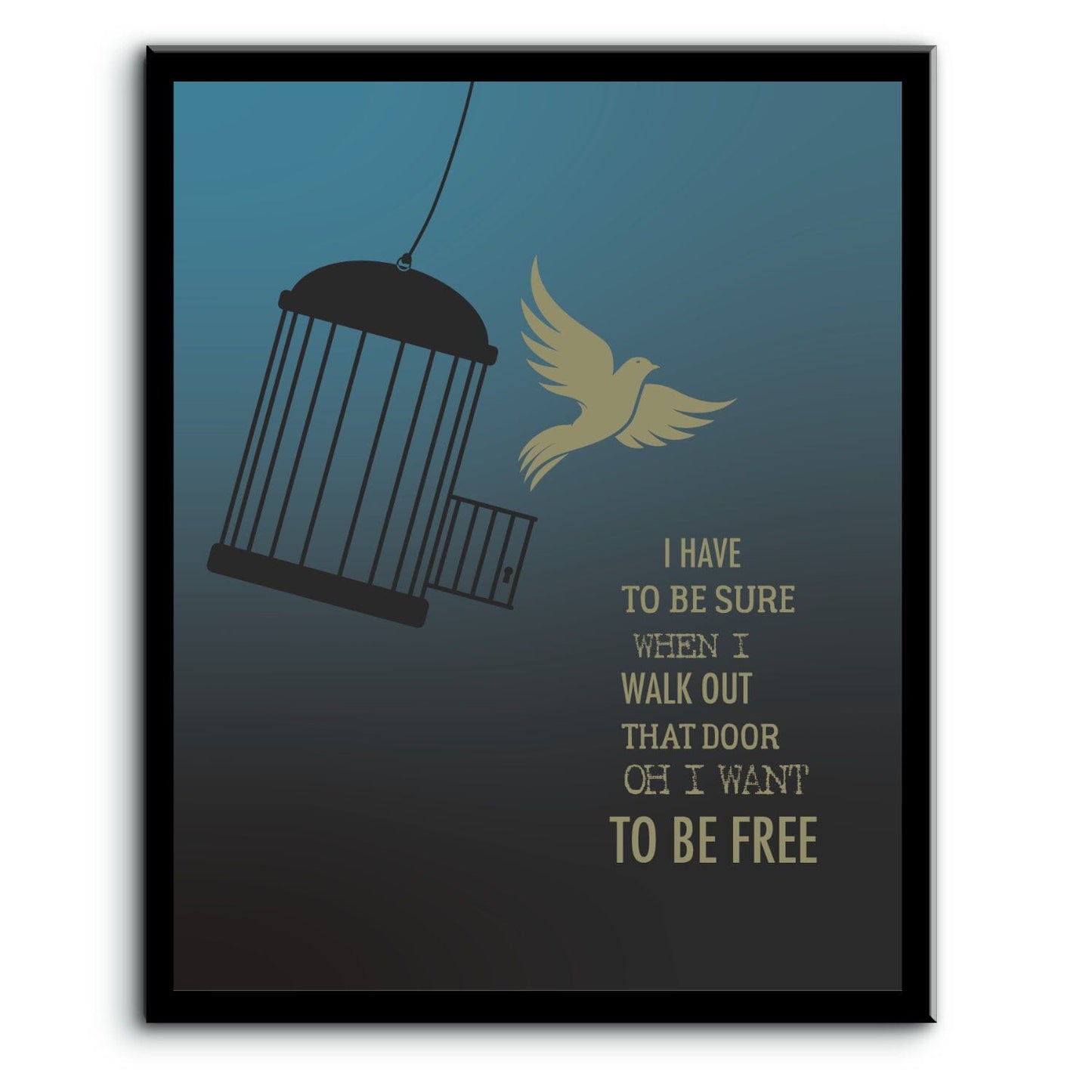 I Want to Break Free by Queen - Lyric Inspired Wall Art Rock Music Print Song Lyrics Art Song Lyrics Art 8x10 Plaque Mount