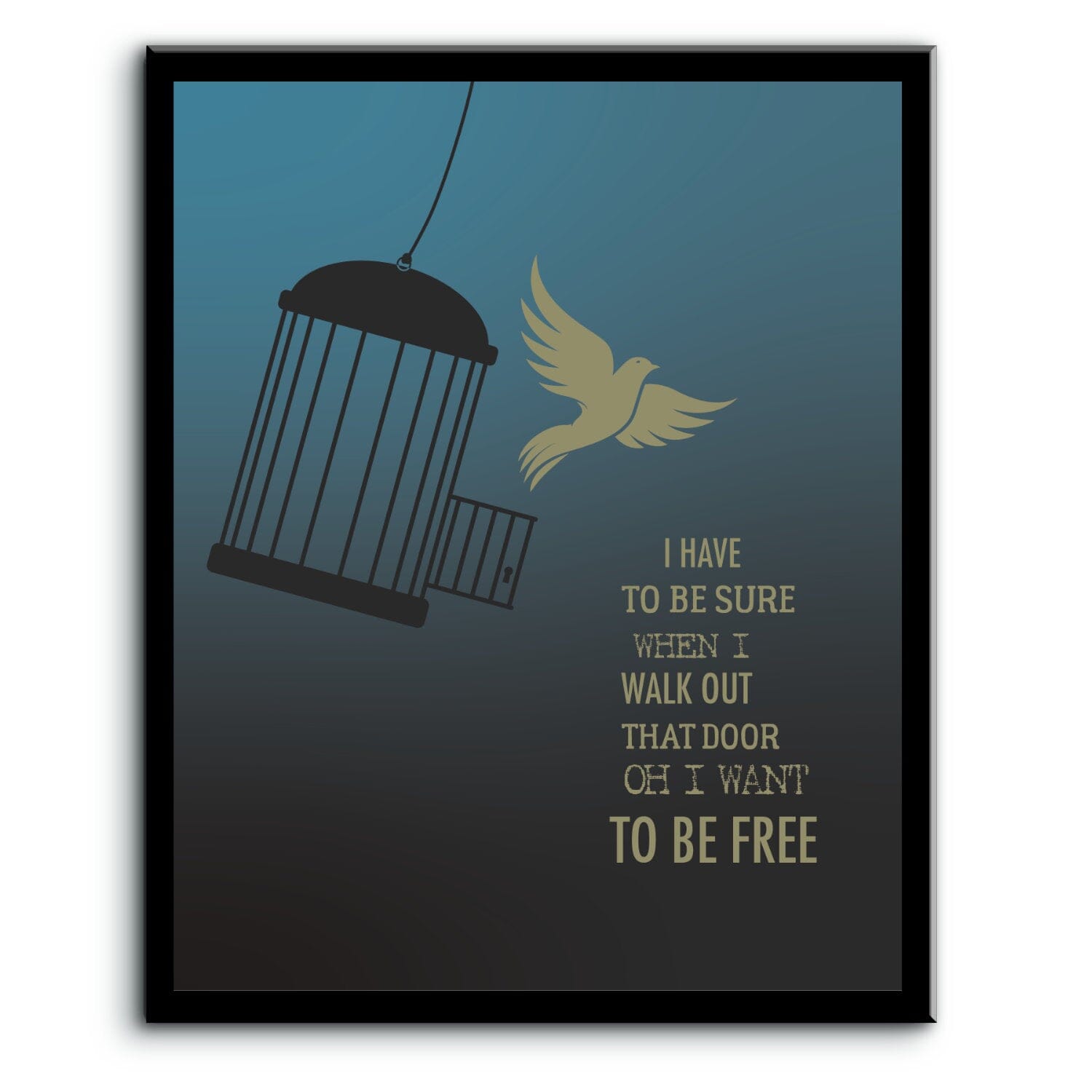 I Want to Break Free by Queen - Lyric Inspired Wall Art Rock Music Print Song Lyrics Art Song Lyrics Art 8x10 Plaque Mount 