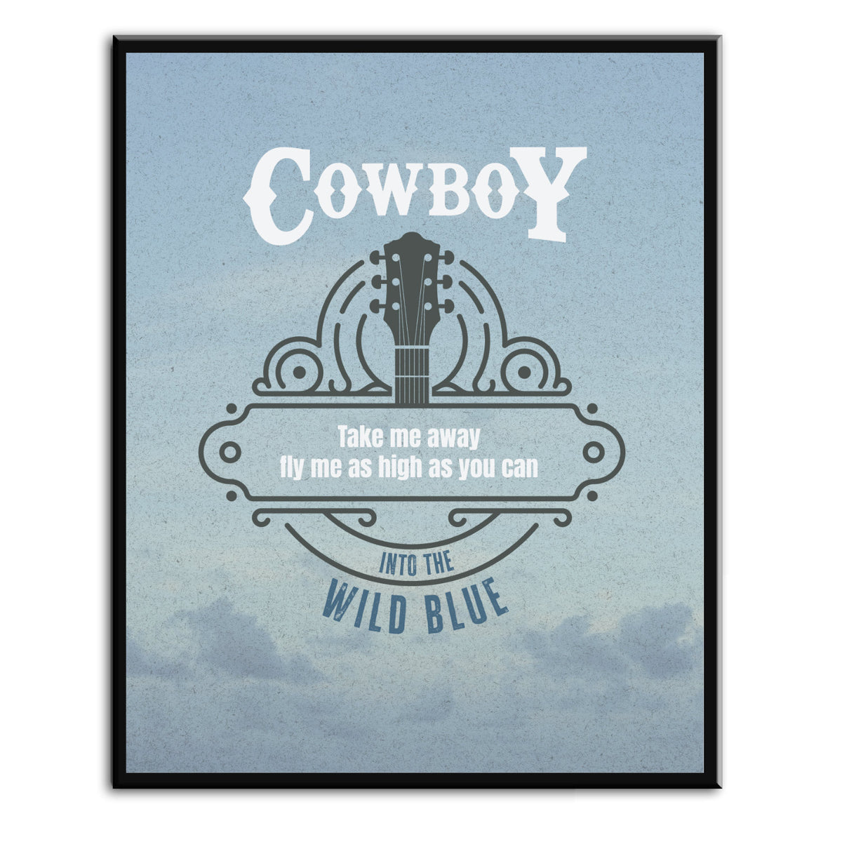 Cowboy Take me Away by the Chicks - Song Lyric Pop Music Art