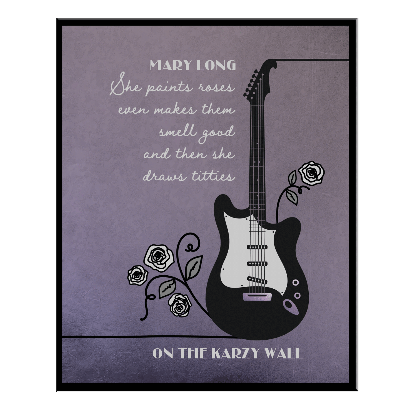 Mary Long by Deep Purple - Lyric Inspired Song Illustration Art Print