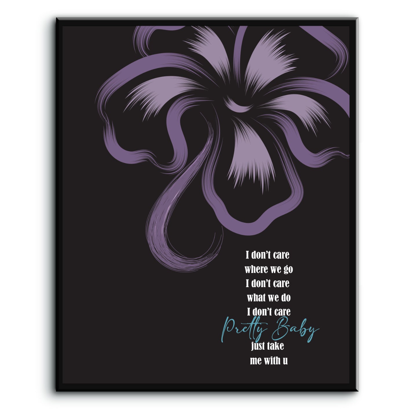 Take Me With U by Prince - Song Lyrics Wall Art Print Rock Music Poster