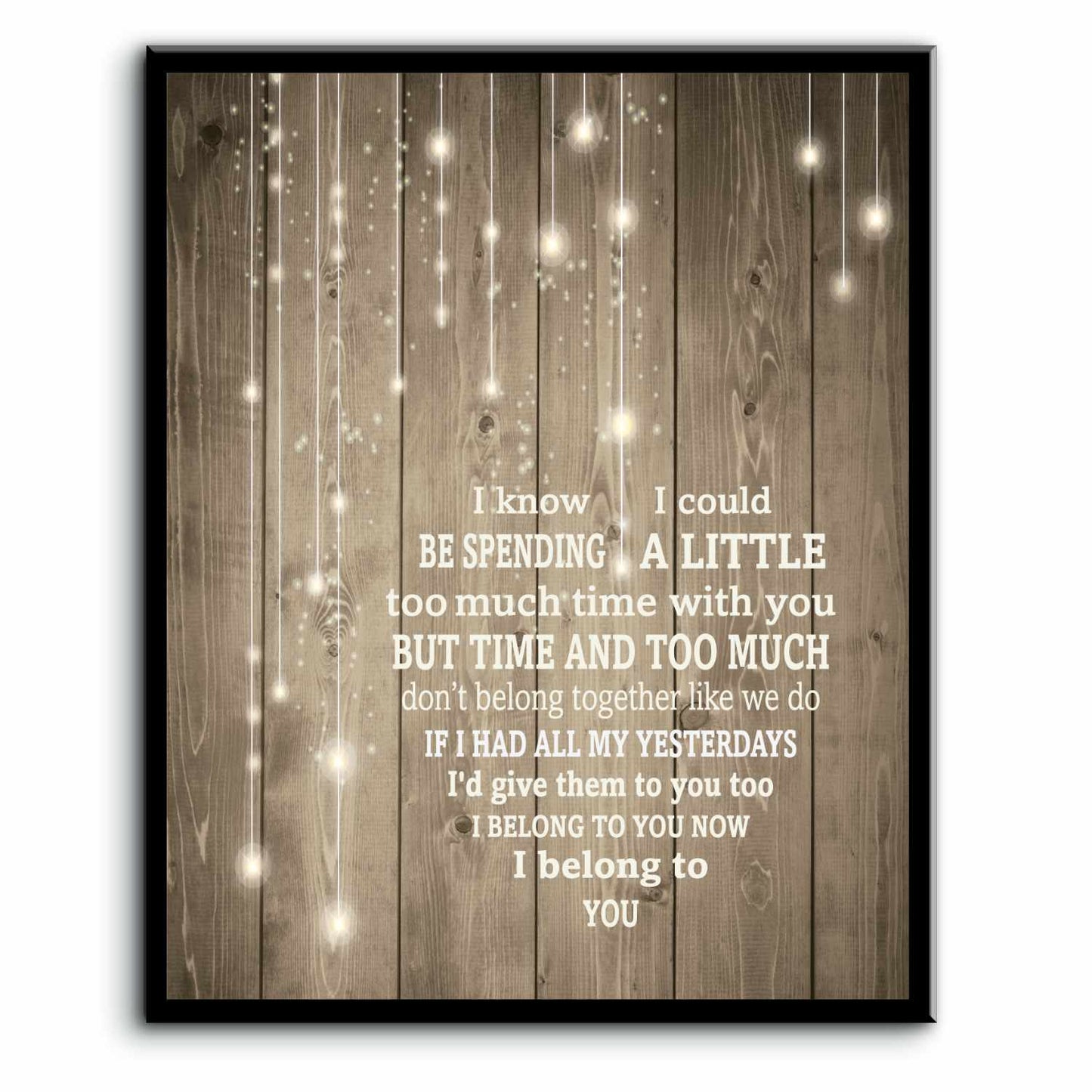 I Belong to You by Brandi Carlile - Song Lyric Art Print Song Lyrics Art Song Lyrics Art 8x10 Plaque Mount