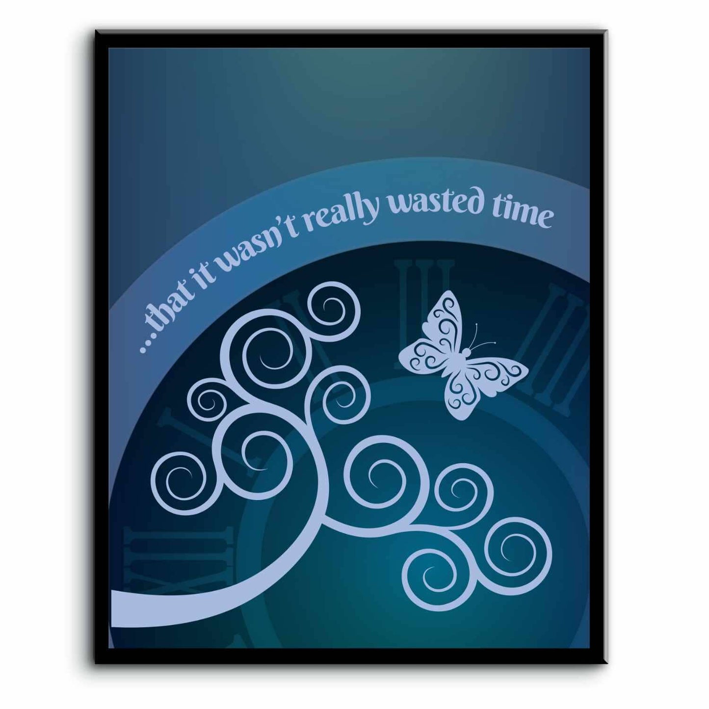 Wasted Time by the Eagles - Song Lyric Modern Art Print Song Lyrics Art Song Lyrics Art 8x10 Plaque Mount