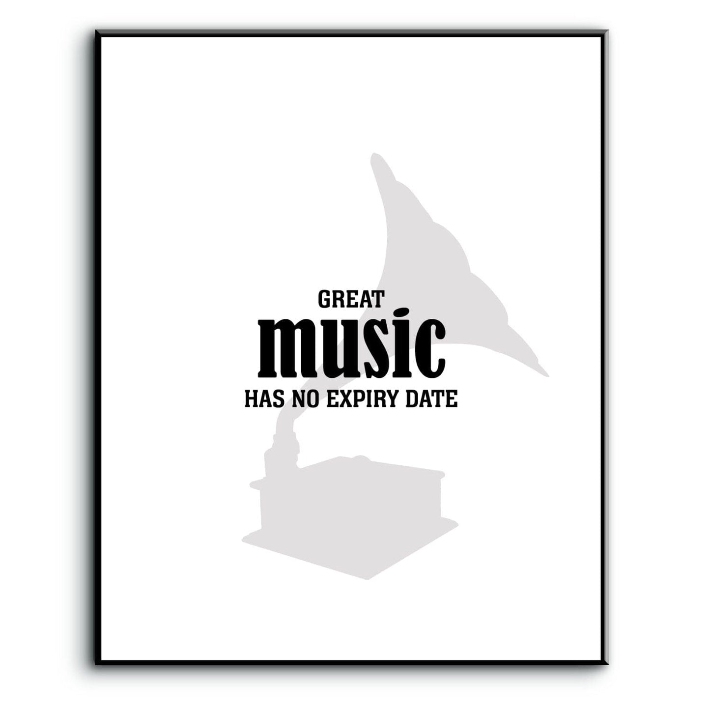 Great Music Has No Expiry Date - Wise and Witty Art Wise and Wiseass Quotes Song Lyrics Art 8x10 Plaque Mount