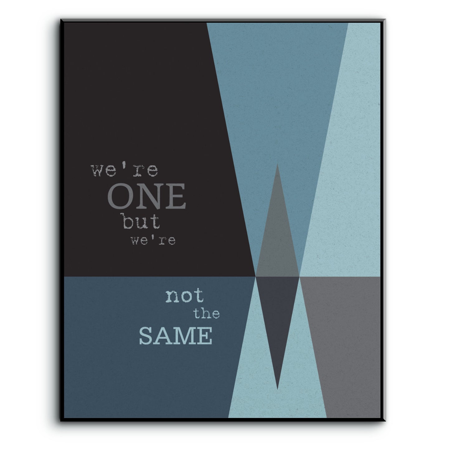 One by U2 - Classic Rock Song Lyric Music Pop Art Print