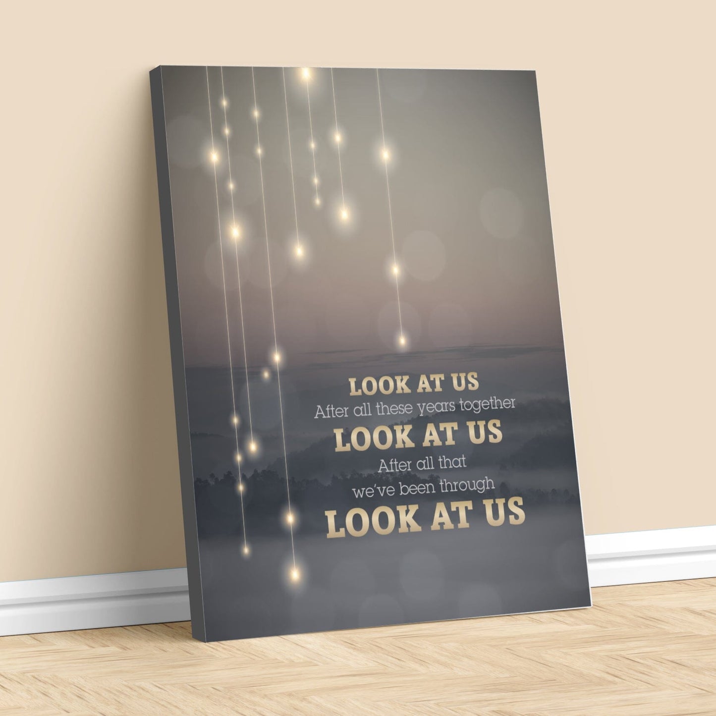 Look at Us by Vince Gill - Pop Country Song Art Song Lyrics Art Song Lyrics Art 11x14 Canvas Wrap
